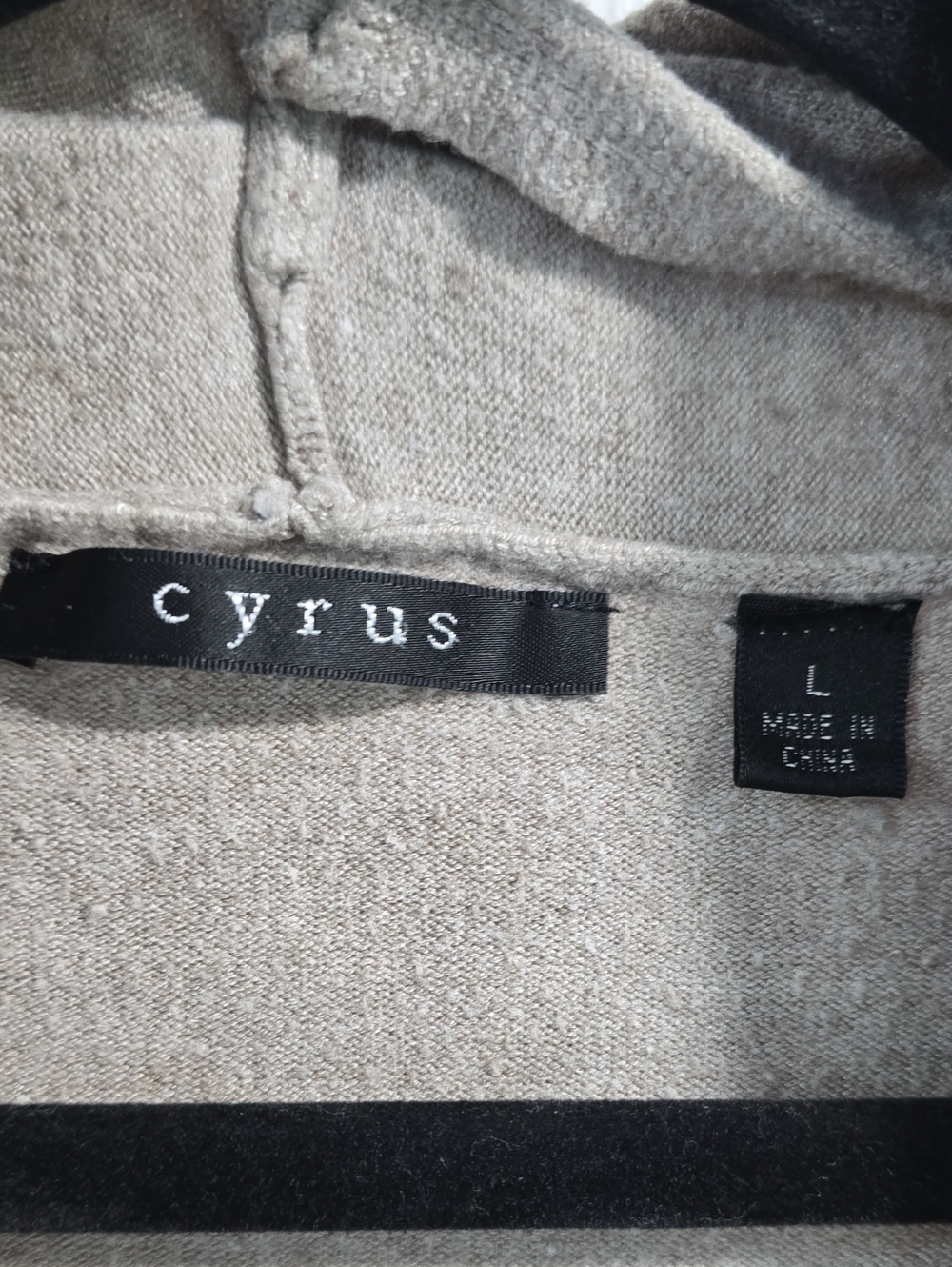 Cyrus Light Gray/Taupe Open-Front Cardigan with Pockets - Picture 7 of 10